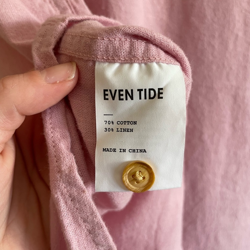 Nwot Even Tide Shortsleeved Button Down - image 6